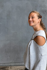 Catwalk Junkie Sweater 'Zipper' - Light Grey Melange - Catwalk Junkie
