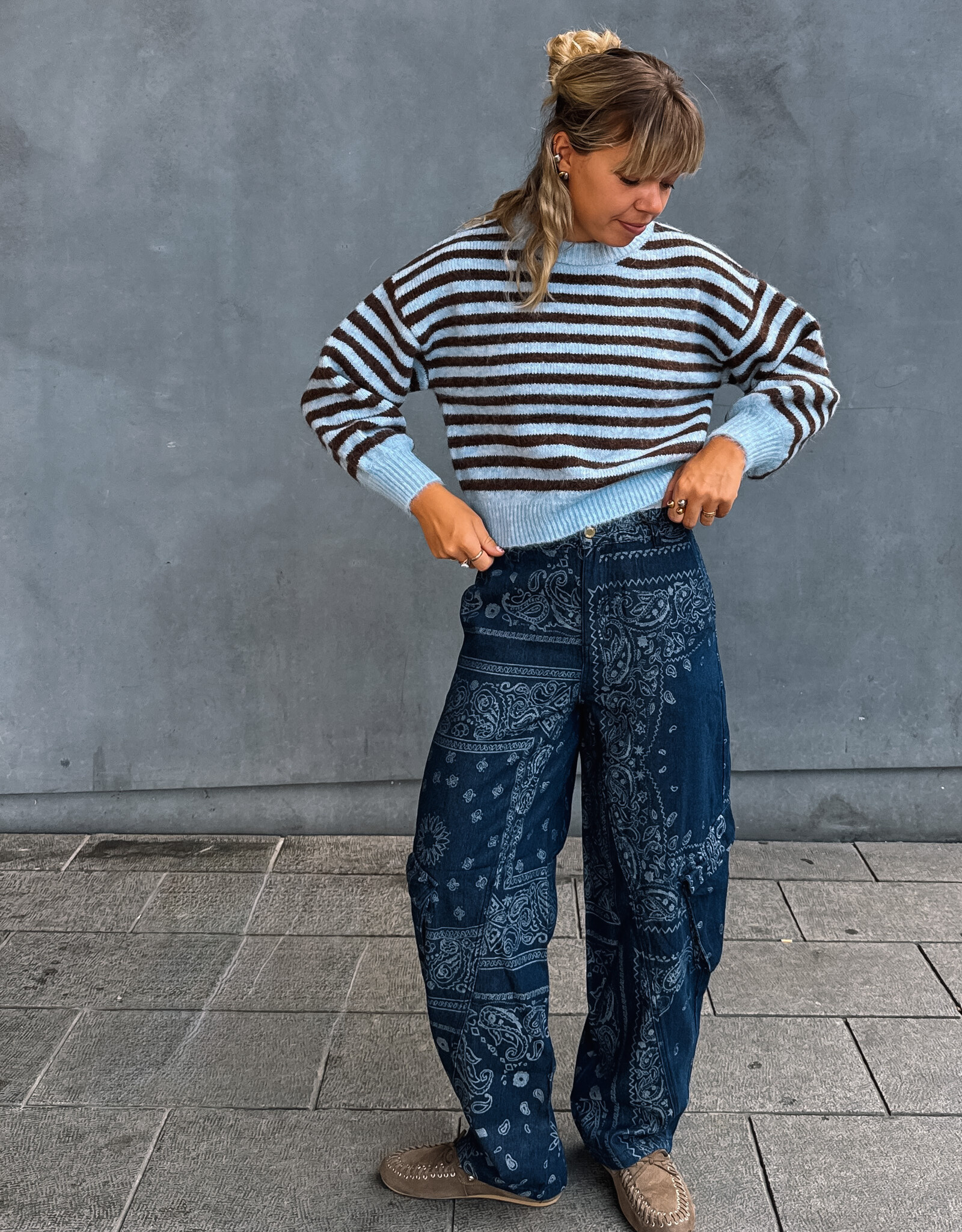 The Golden House Ad Jeans 'Timeo' - Bandana Denim