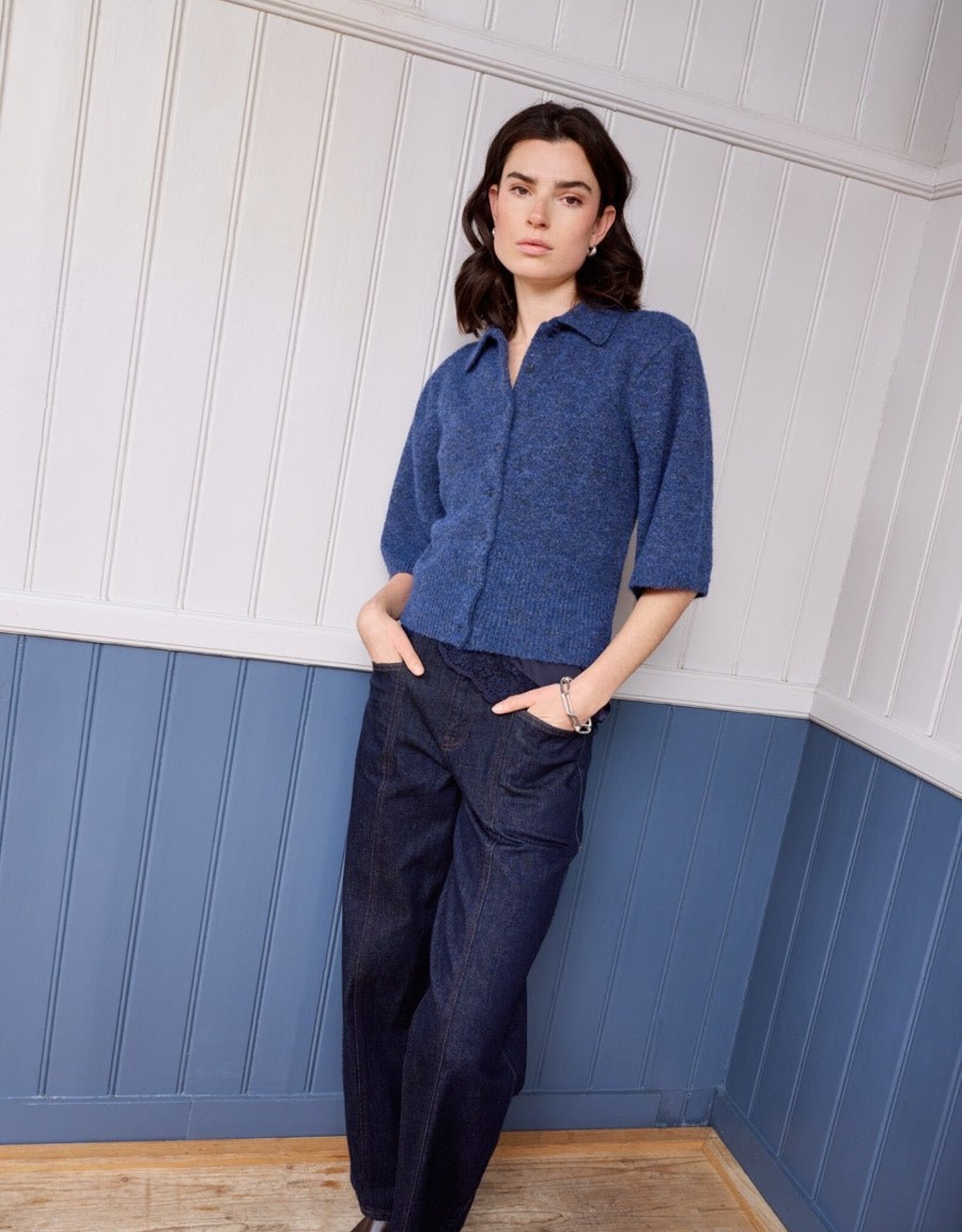 Another Label Cardigan 'Talia' - Night Sky - Another-Label