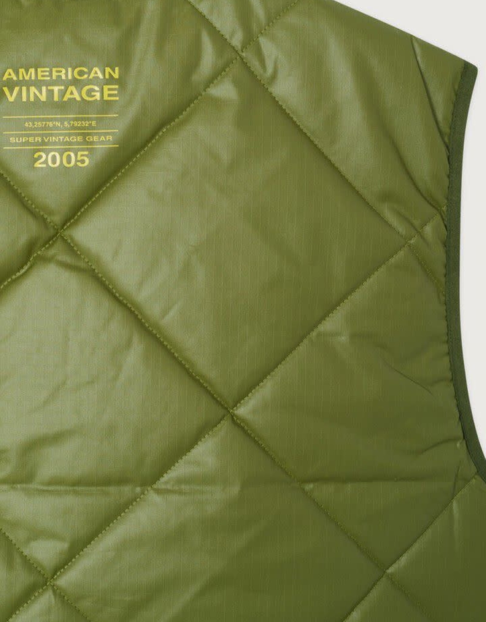 American Vintage Bodywarmer 'Tovabay' - Army - Tov16B -  American Vintage