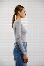 Withblack T-Shirt Long Sleeve 'Josefine' - Grey Melange - Withblack
