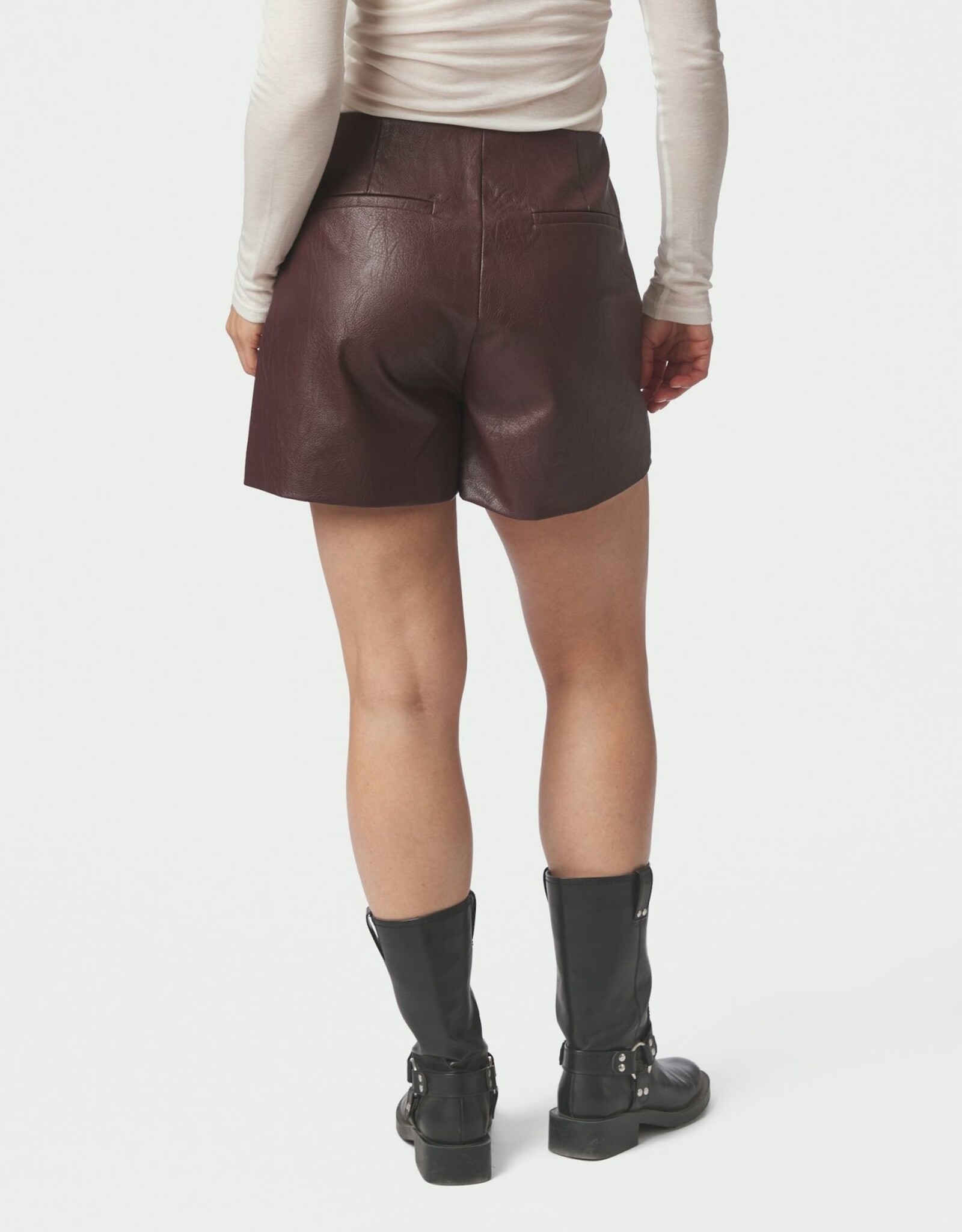 Skort Faux Leather 'Elayne' - Bordeaux - Neo Noir