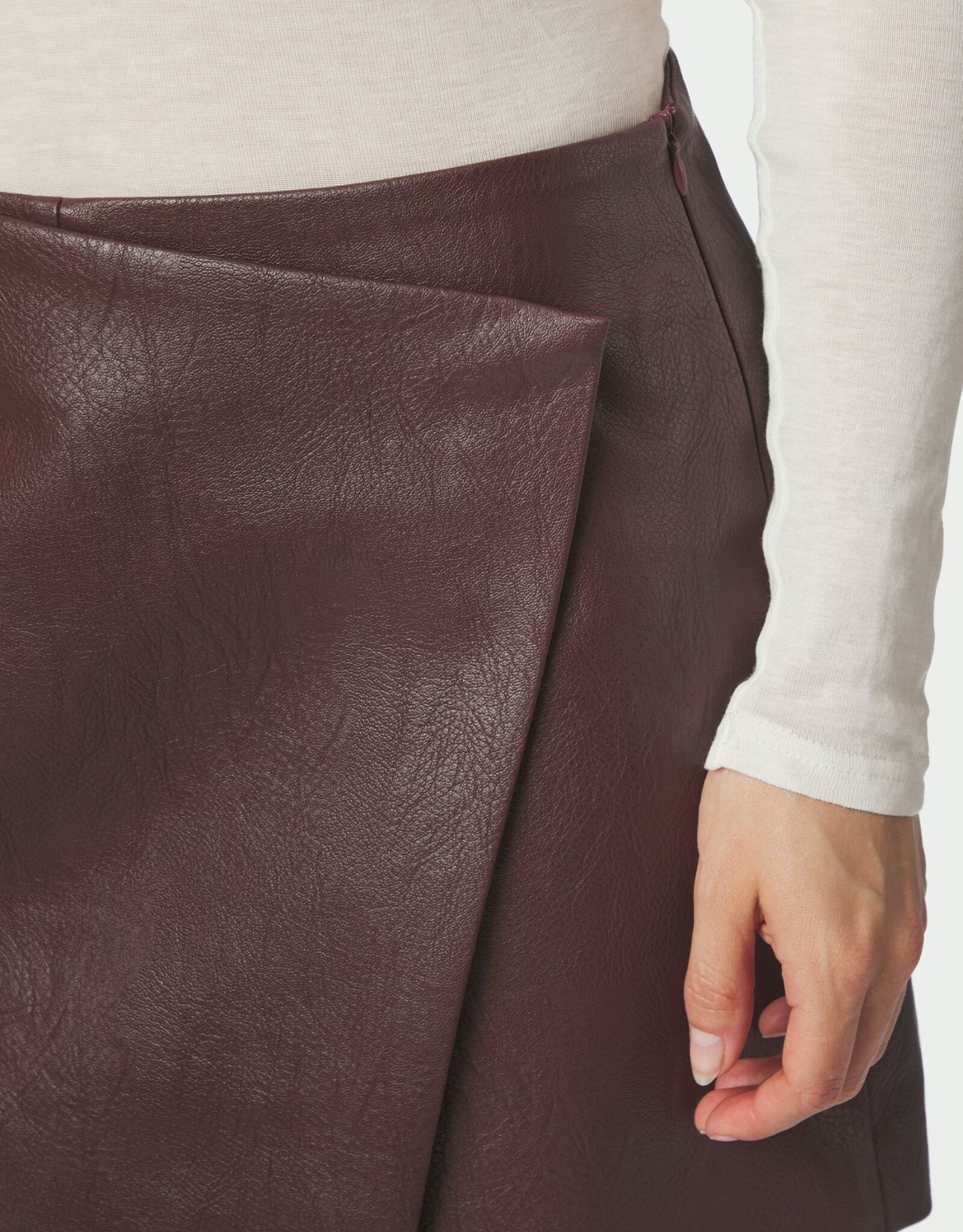 Skort Faux Leather 'Elayne' - Bordeaux - Neo Noir