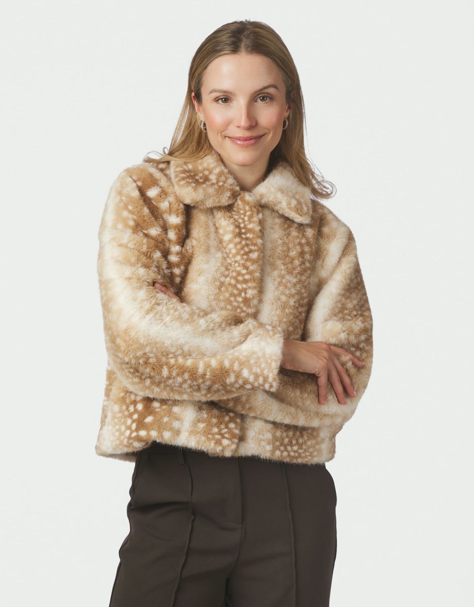 Jacket Faux Fur 'Camina' - Beige - Neo Noir