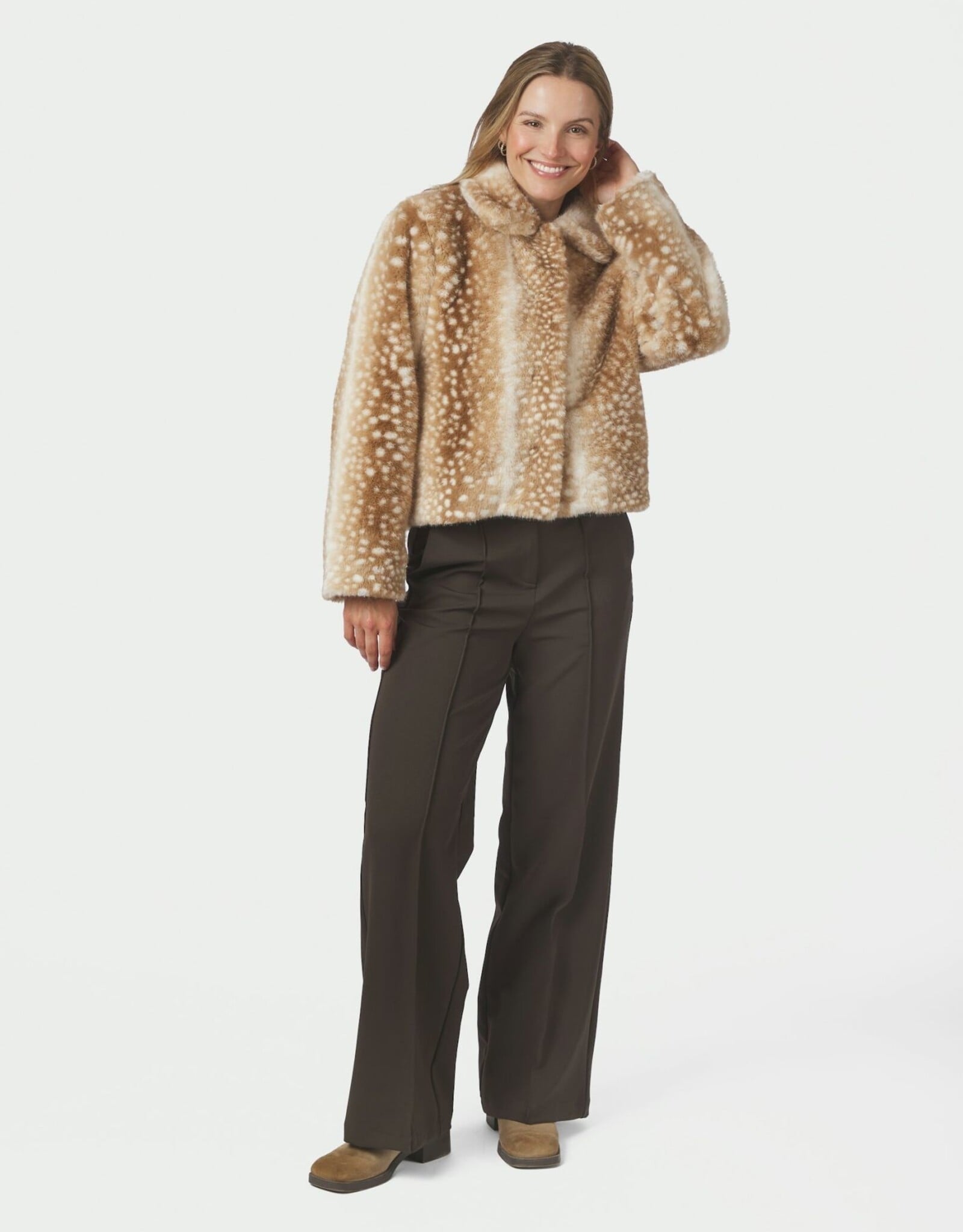 Jacket Faux Fur 'Camina' - Beige - Neo Noir