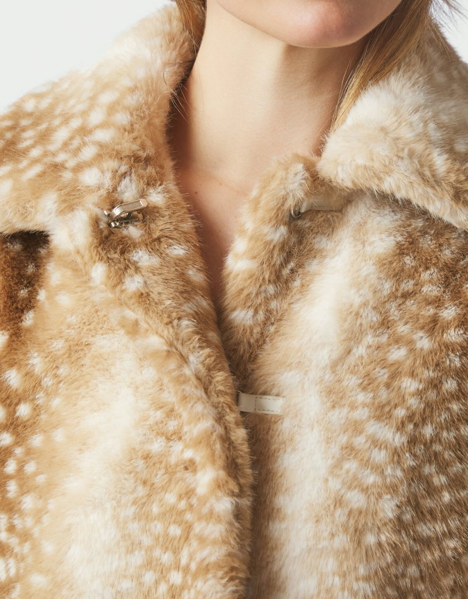 Jacket Faux Fur 'Camina' - Beige - Neo Noir