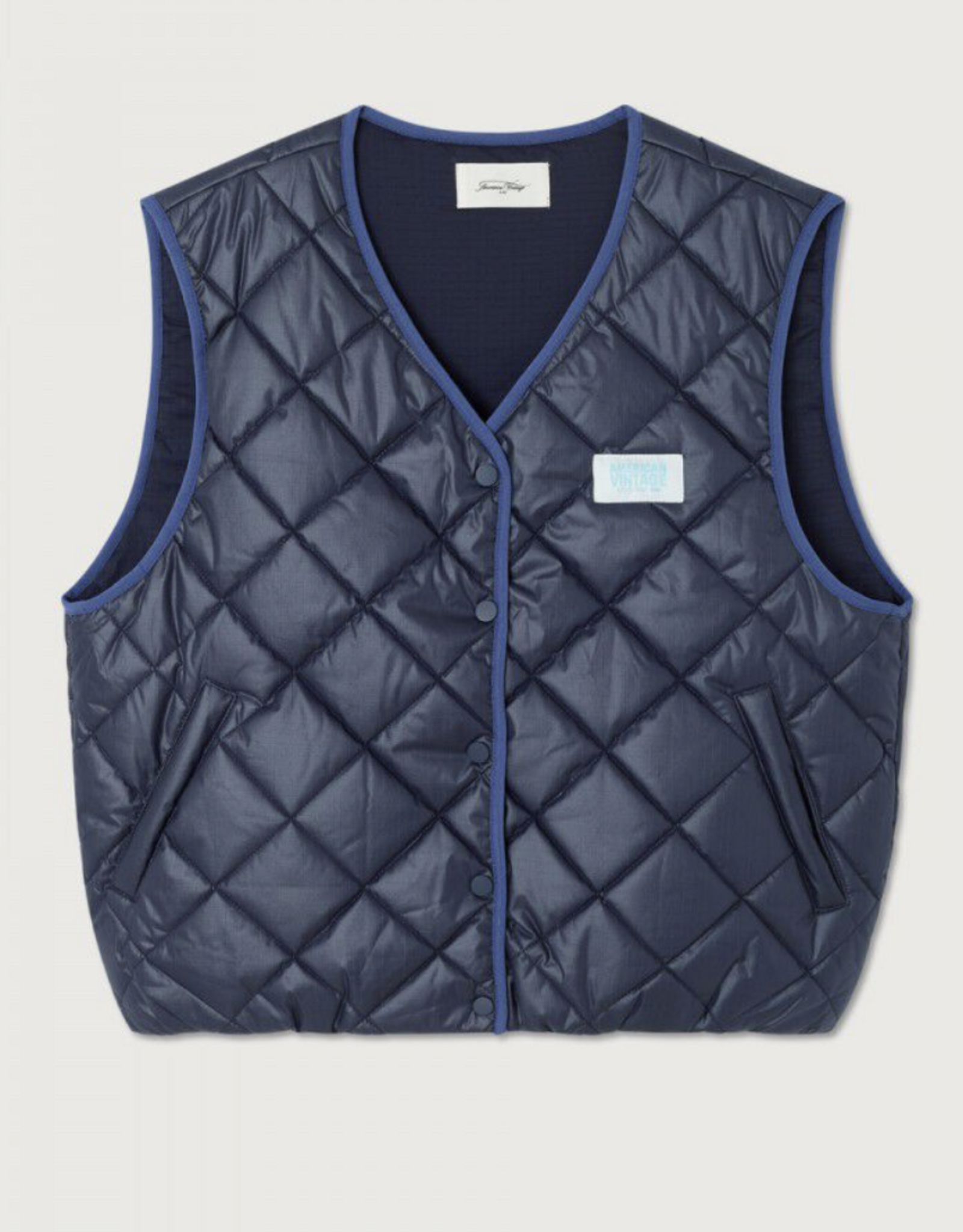 American Vintage Bodywarmer 'Tovabay' - Navy - Tov16B -  American Vintage