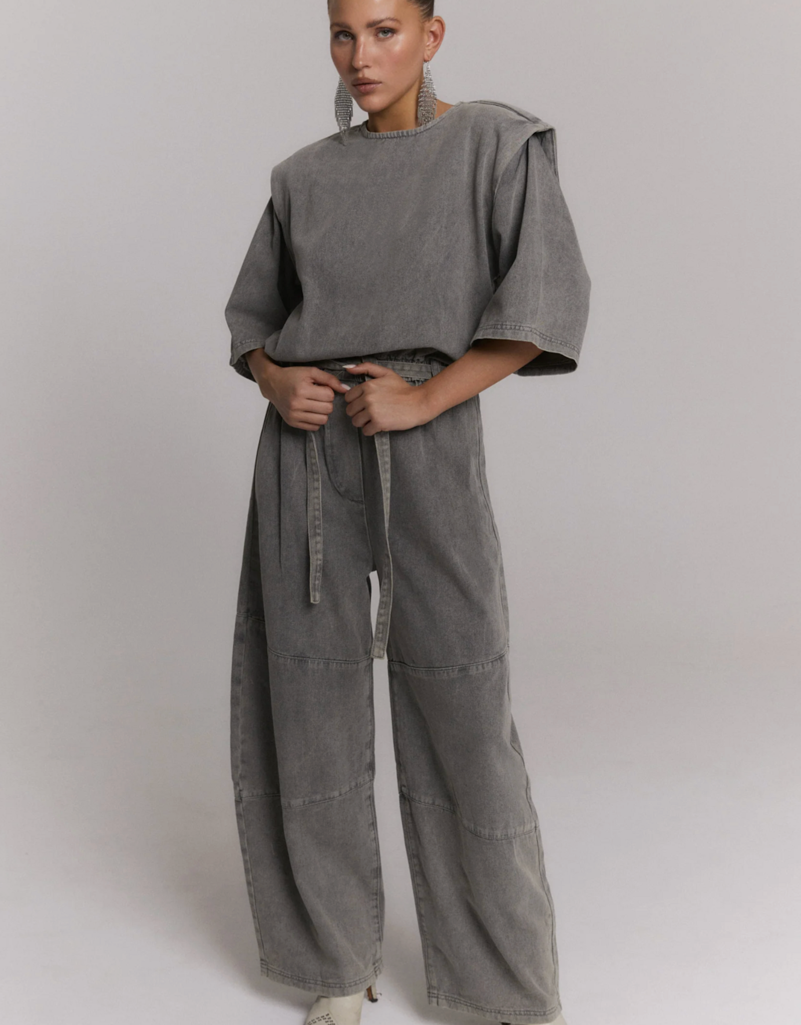 Refined Department Jumpsuit 'Mona' - Mid Grey - Refined Department