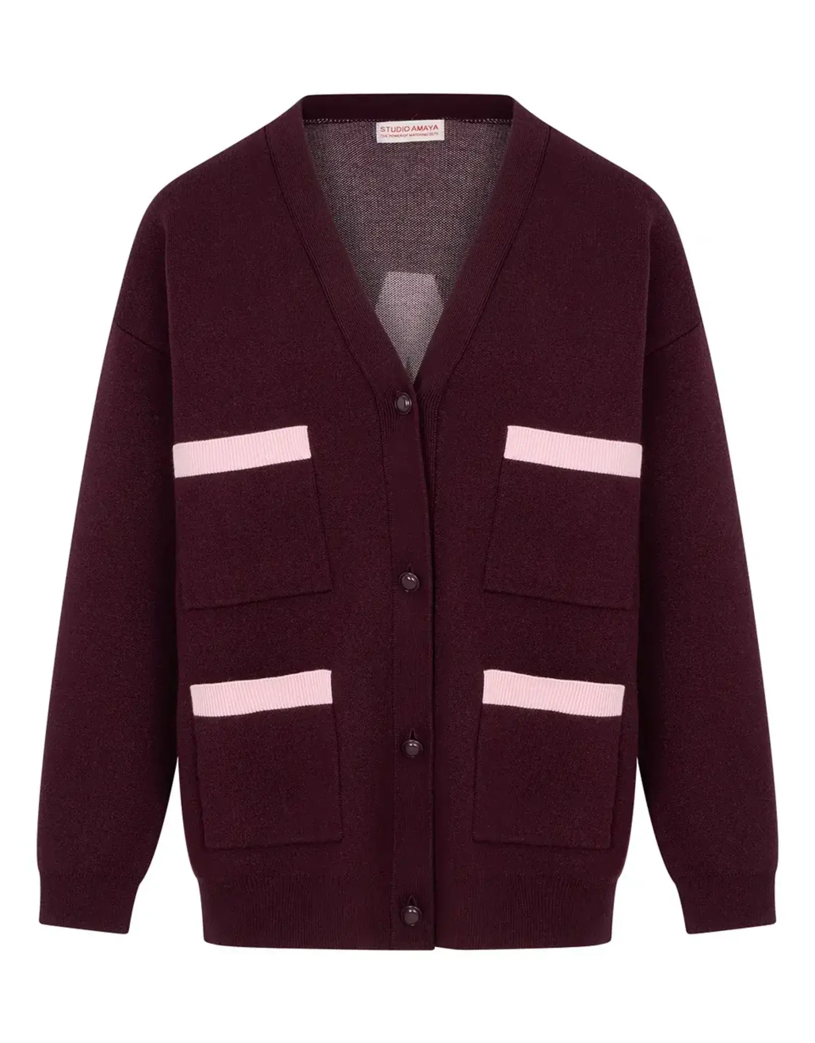 Studio Amaya Cardigan 'Veya' - Bordeaux - Studio Amaya