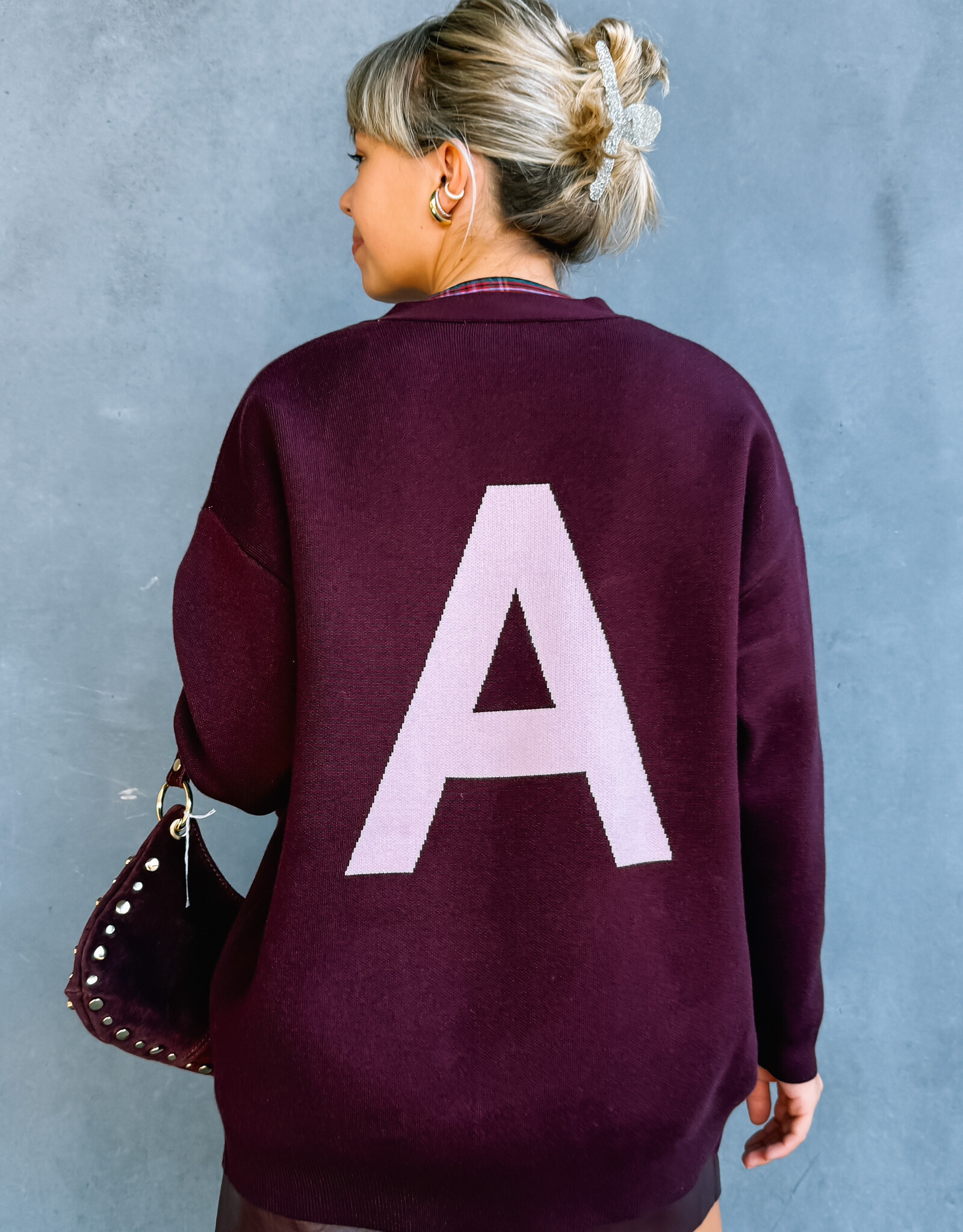 Studio Amaya Cardigan 'Veya' - Bordeaux - Studio Amaya
