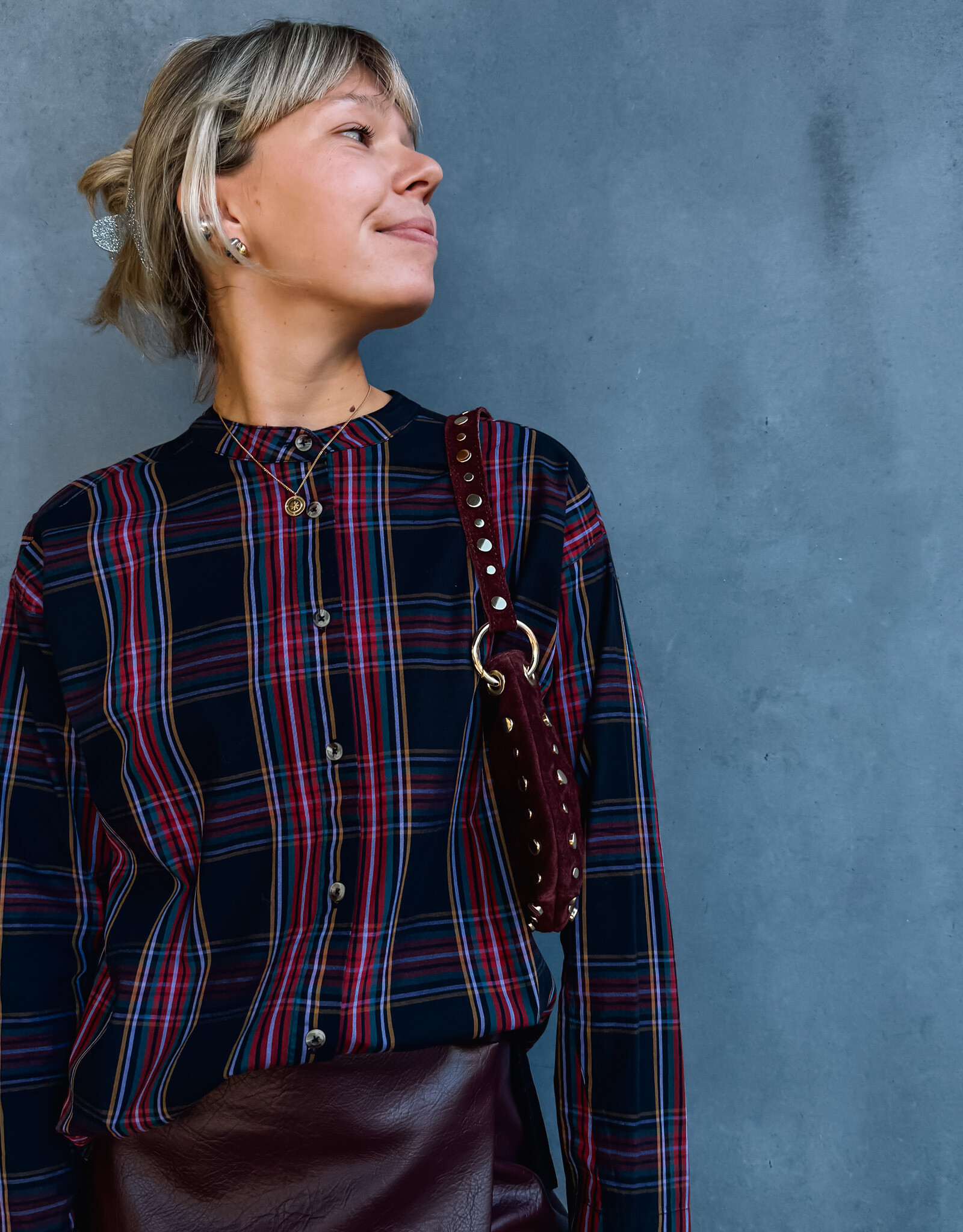 Hod Paris Blouse 'Andrea' - Tartan - Hod Paris