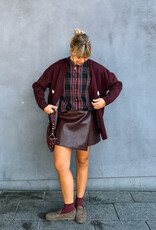 Skort Faux Leather 'Elayne' - Bordeaux - Neo Noir