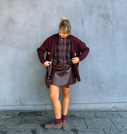 Skort Faux Leather 'Elayne' - Bordeaux - Neo Noir