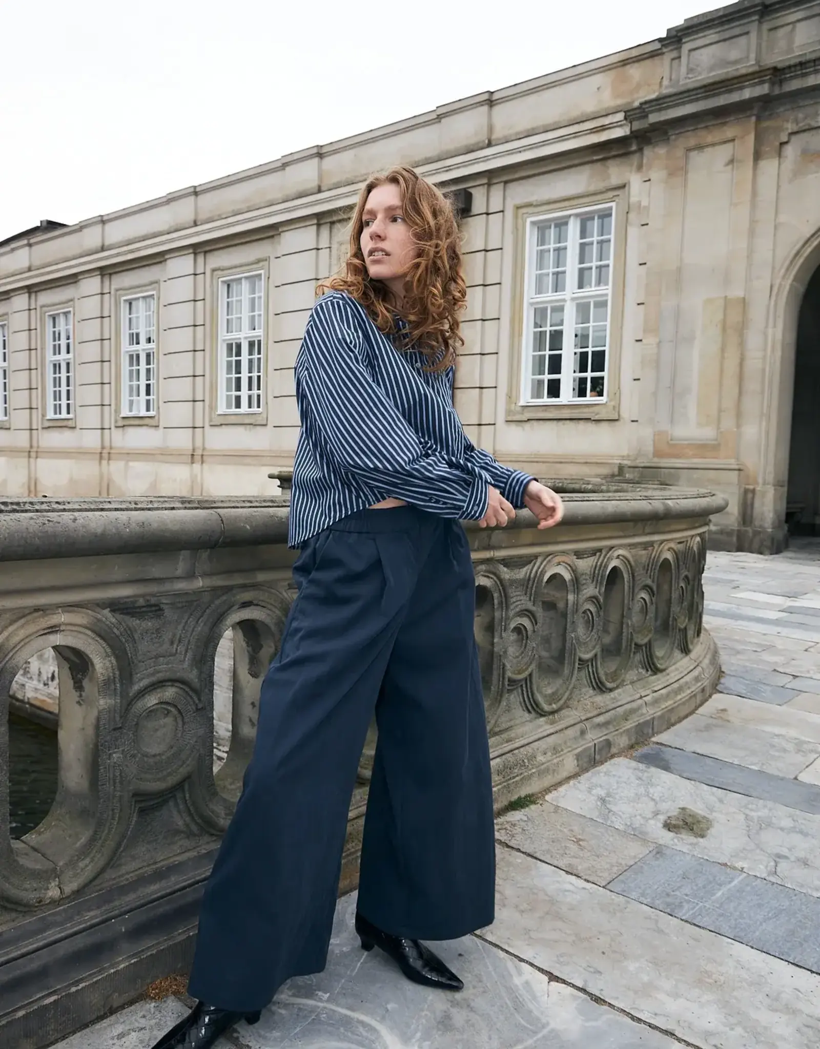 Lollys Laundry Broek 'Mira' - Dark Blue - Lollys Laundry