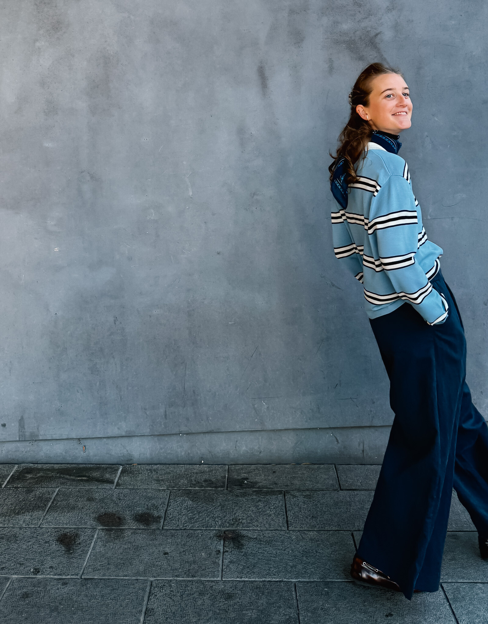 Lollys Laundry Broek 'Mira' - Dark Blue - Lollys Laundry