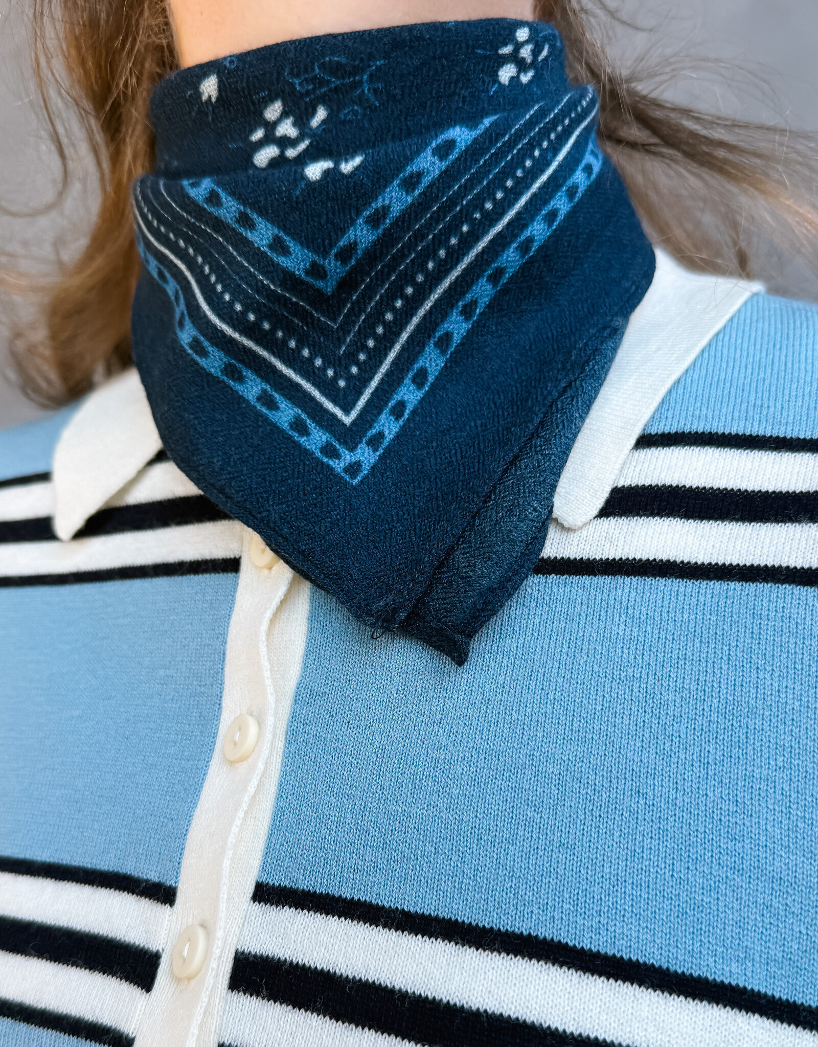 Lollys Laundry Scarf 'Mase' - Dark Navy - Lollys Laundry
