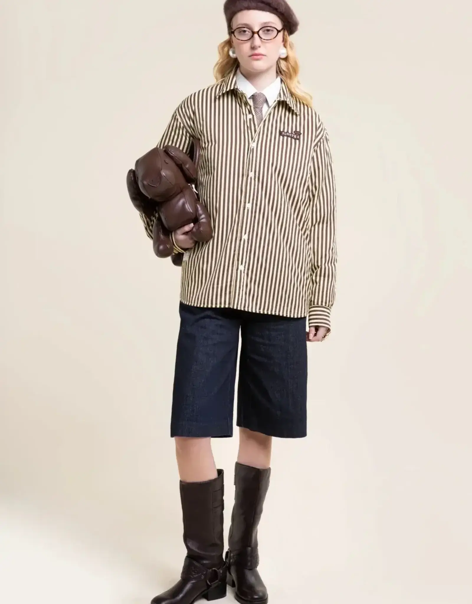 Flotte Overshirt 'Walter' - Raye Creme - Flotte
