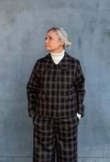The Tiny Big Sister Jacket 'Check' - Umber - The Tiny Big Sister