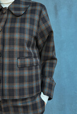 The Tiny Big Sister Jacket 'Check' - Umber - The Tiny Big Sister
