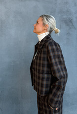 The Tiny Big Sister Jacket 'Check' - Umber - The Tiny Big Sister