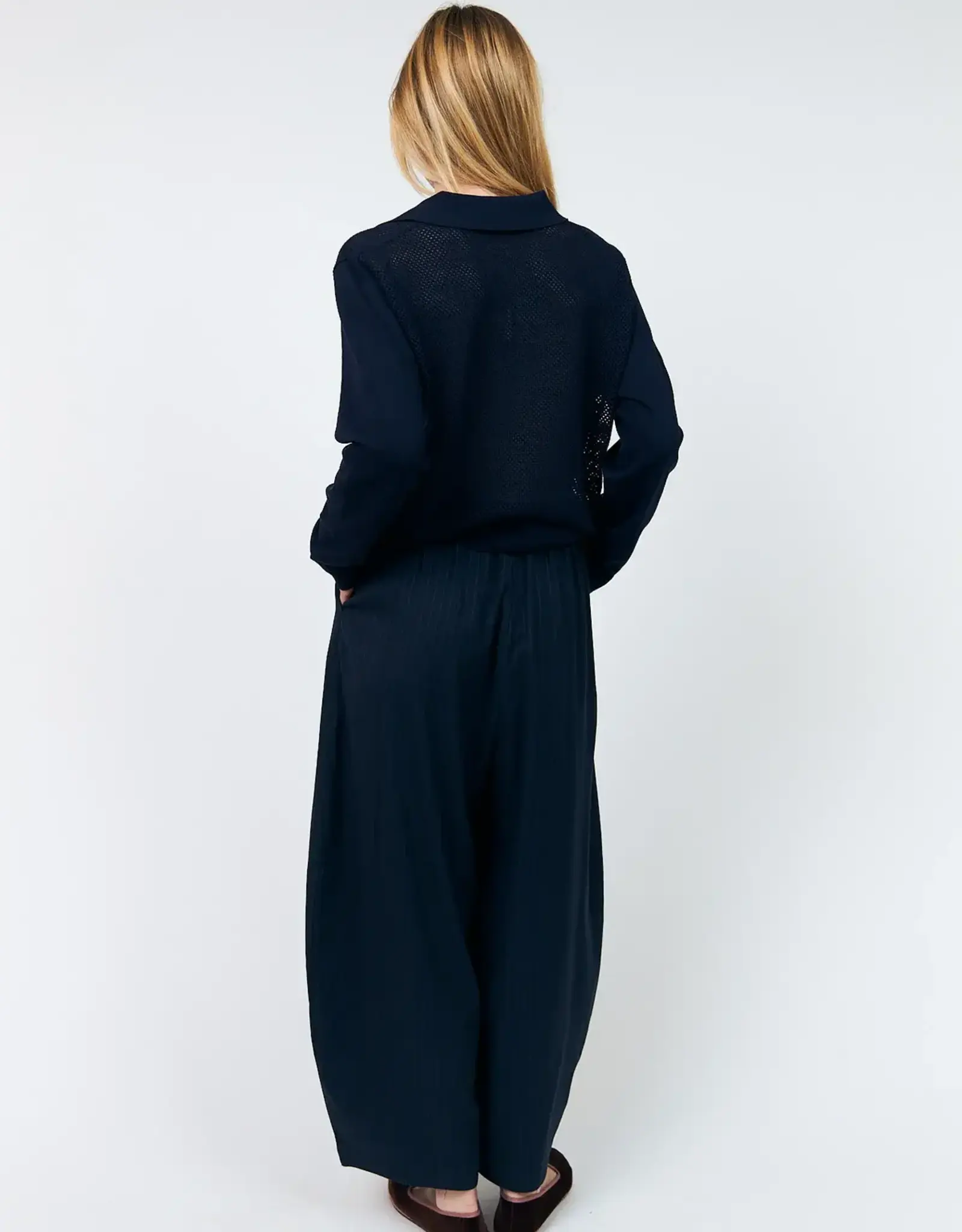 Lollys Laundry Polo Knit 'Opal' - Dark Blue - Lollys Laundry
