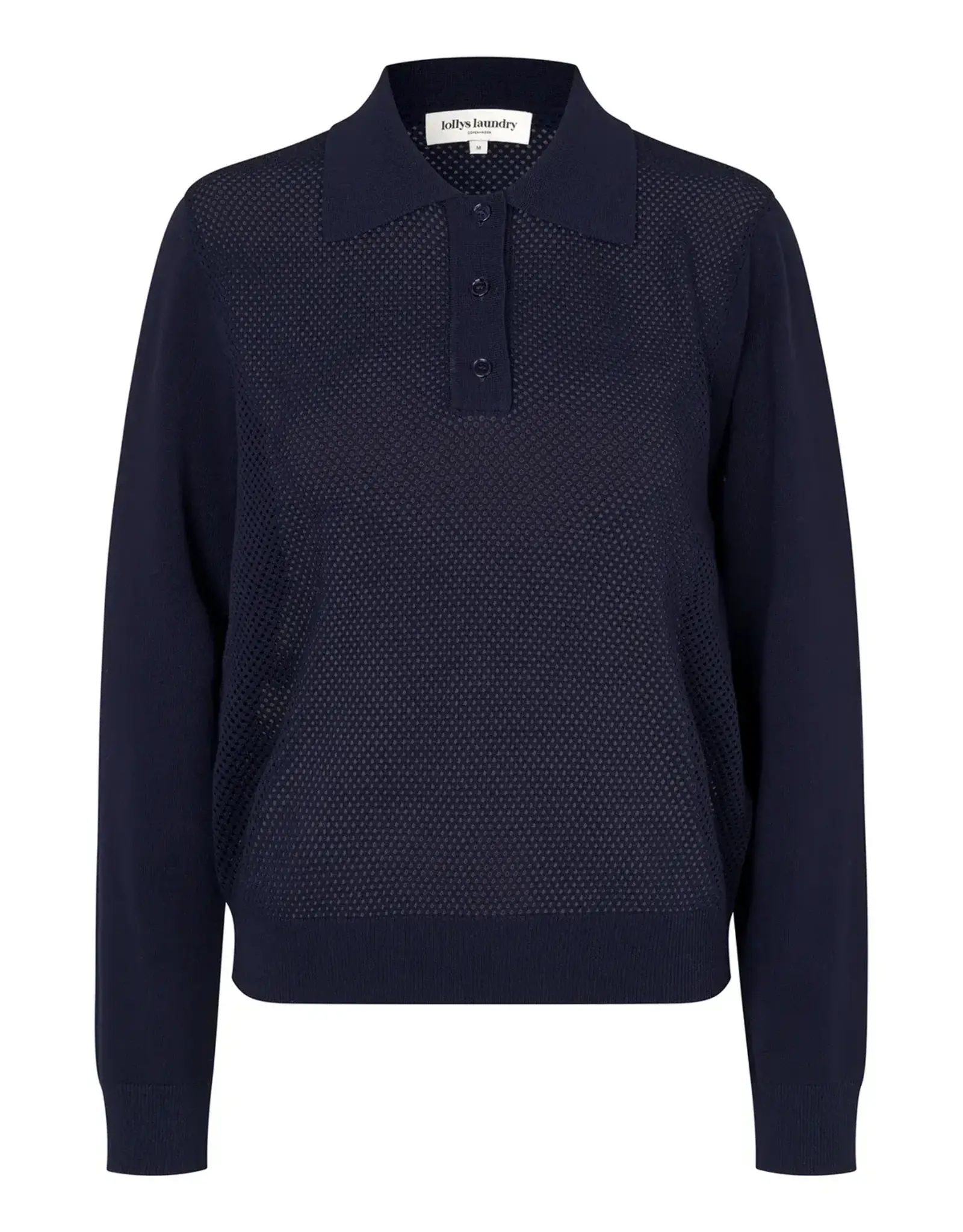 Lollys Laundry Polo Knit 'Opal' - Dark Blue - Lollys Laundry