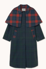 The Tiny Big Sister Trench Coat 'Check' - Deep Blue/Dark Green - The Tiny Big Sister