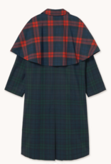 The Tiny Big Sister Trench Coat 'Check' - Deep Blue/Dark Green - The Tiny Big Sister