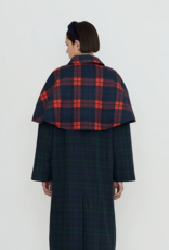 The Tiny Big Sister Trench Coat 'Check' - Deep Blue/Dark Green - The Tiny Big Sister