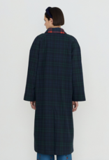 The Tiny Big Sister Trench Coat 'Check' - Deep Blue/Dark Green - The Tiny Big Sister
