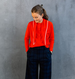 The Tiny Big Sister Cardigan Scarf Neck 'Lara' - Dark Red - The Tiny Big Sister