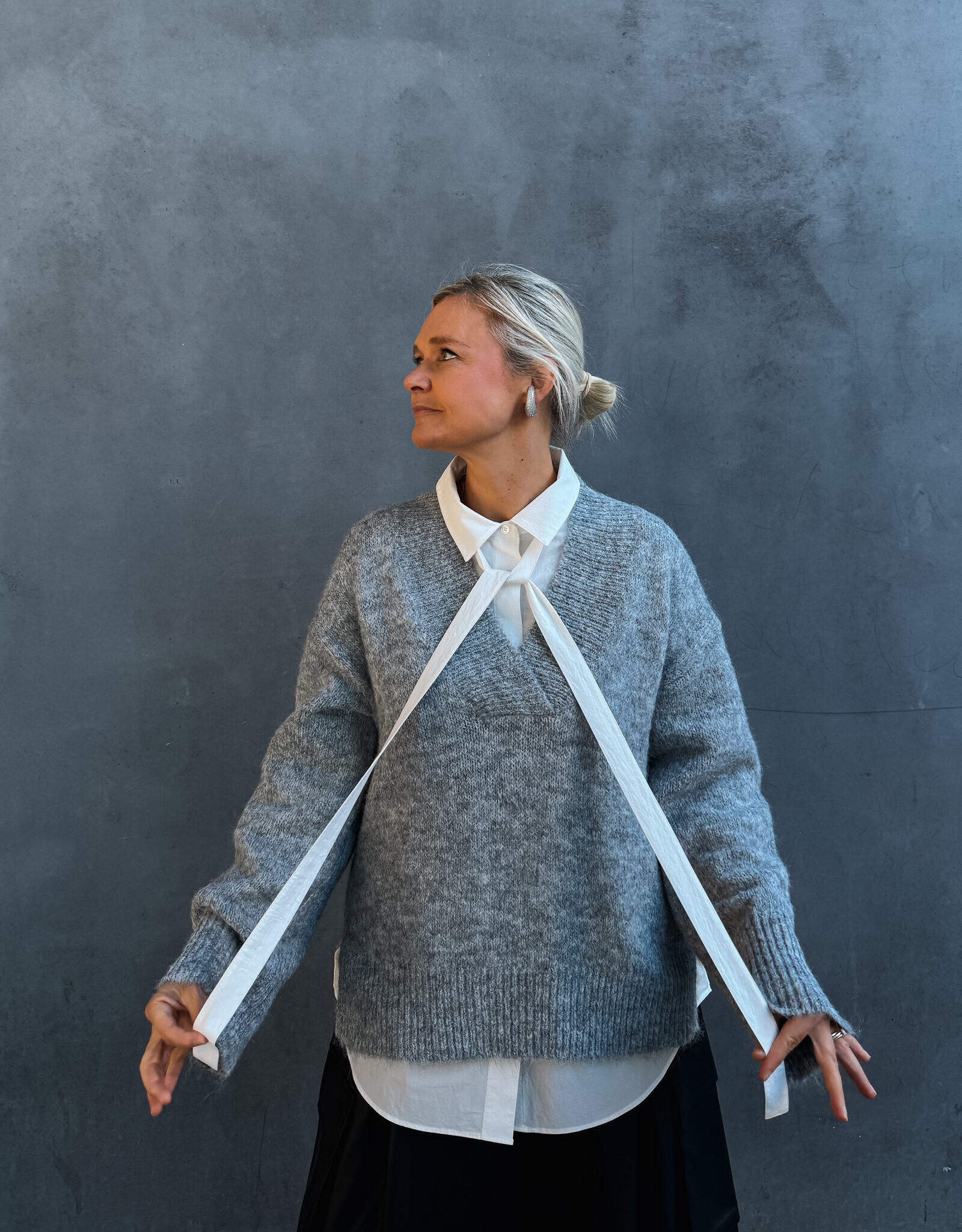 Pull 'Melli' - Grey Melange - Neo Noir