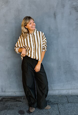 Laure+Max Blouse 'Callya' - Brown Stripes - Laure+Max