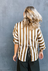 Laure+Max Blouse 'Callya' - Brown Stripes - Laure+Max