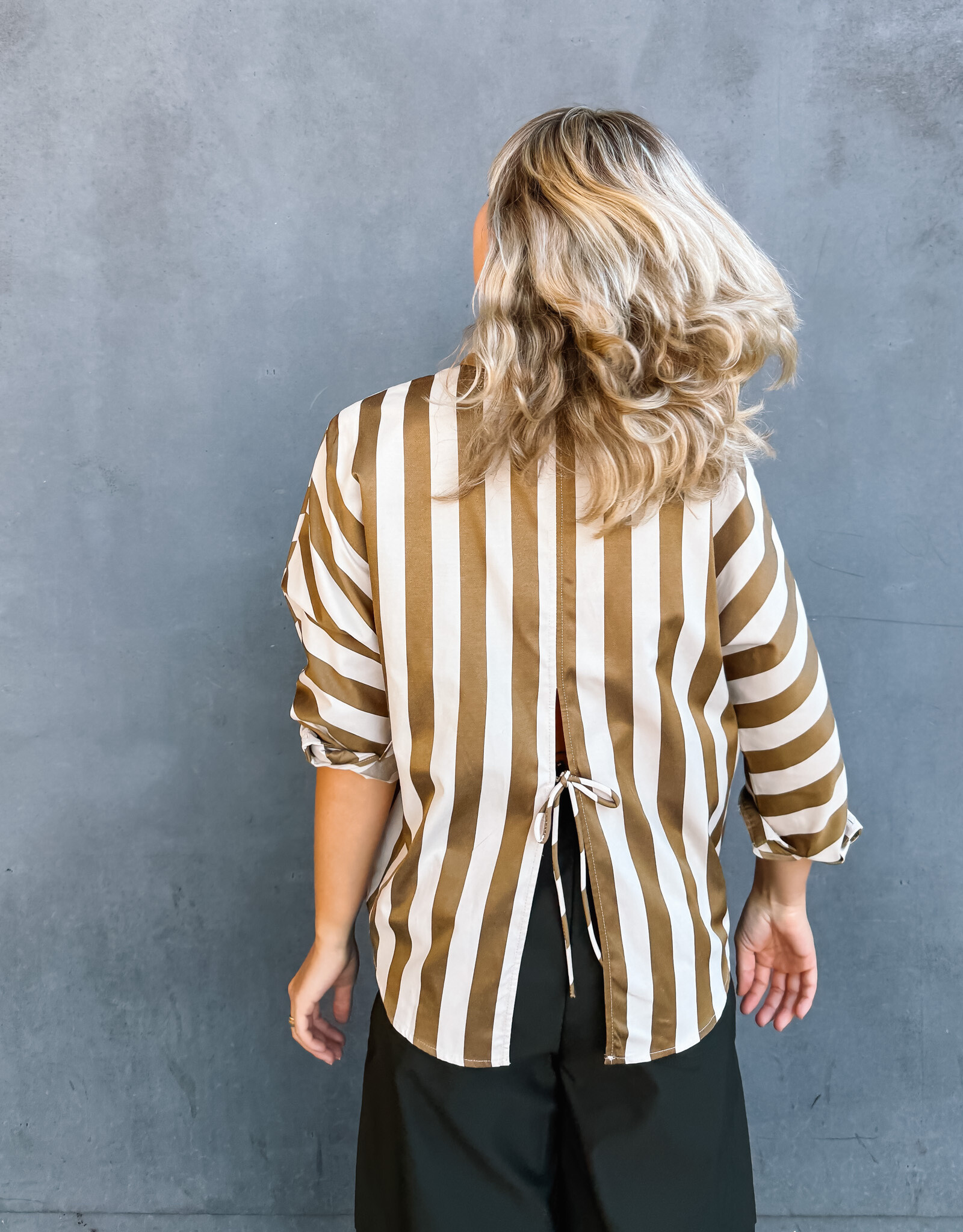 Laure+Max Blouse 'Callya' - Brown Stripes - Laure+Max