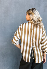 Laure+Max Blouse 'Callya' - Brown Stripes - Laure+Max