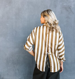 Laure+Max Blouse 'Callya' - Brown Stripes - Laure+Max