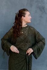 Monré Blouse 'Lucy' - Khaki Lace - Monré