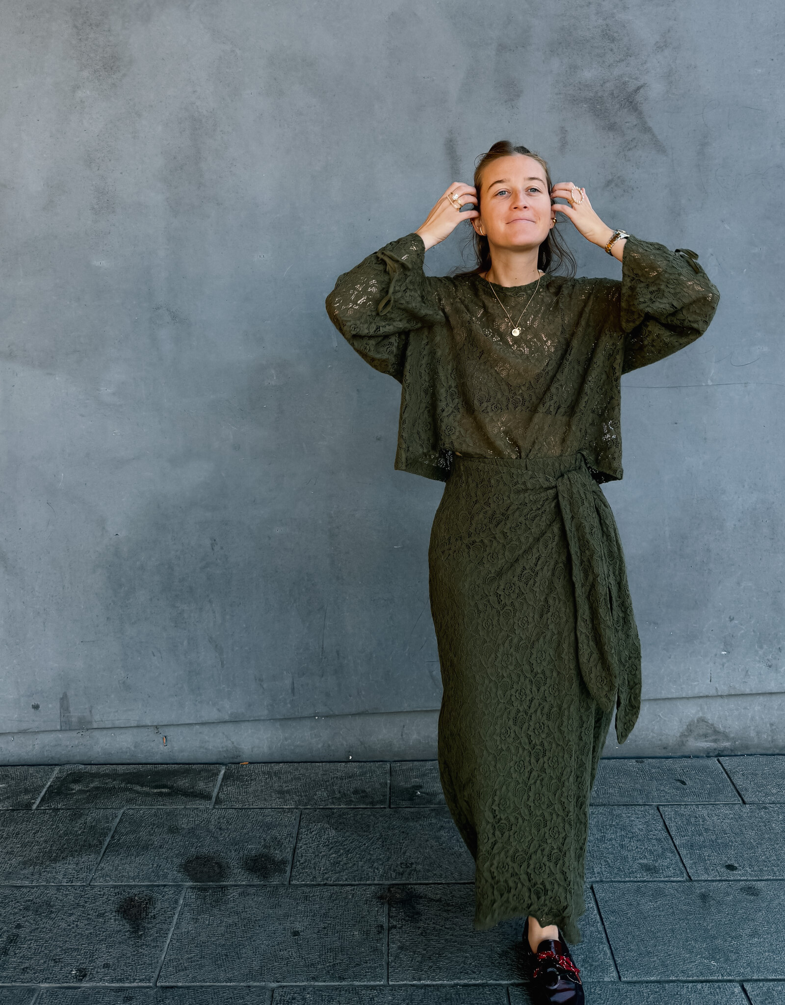 Monré Rok 'Joelle' - Khaki Lace - Monré