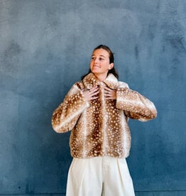 Jacket Faux Fur 'Camina' - Beige - Neo Noir