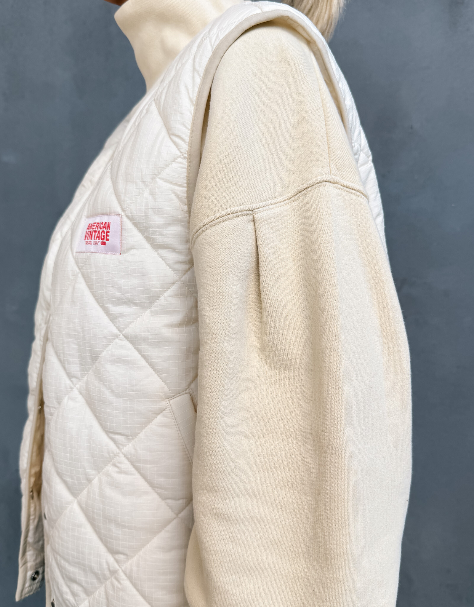 American Vintage Bodywarmer 'Yupibam' - Creme - Yup16B -  American Vintage