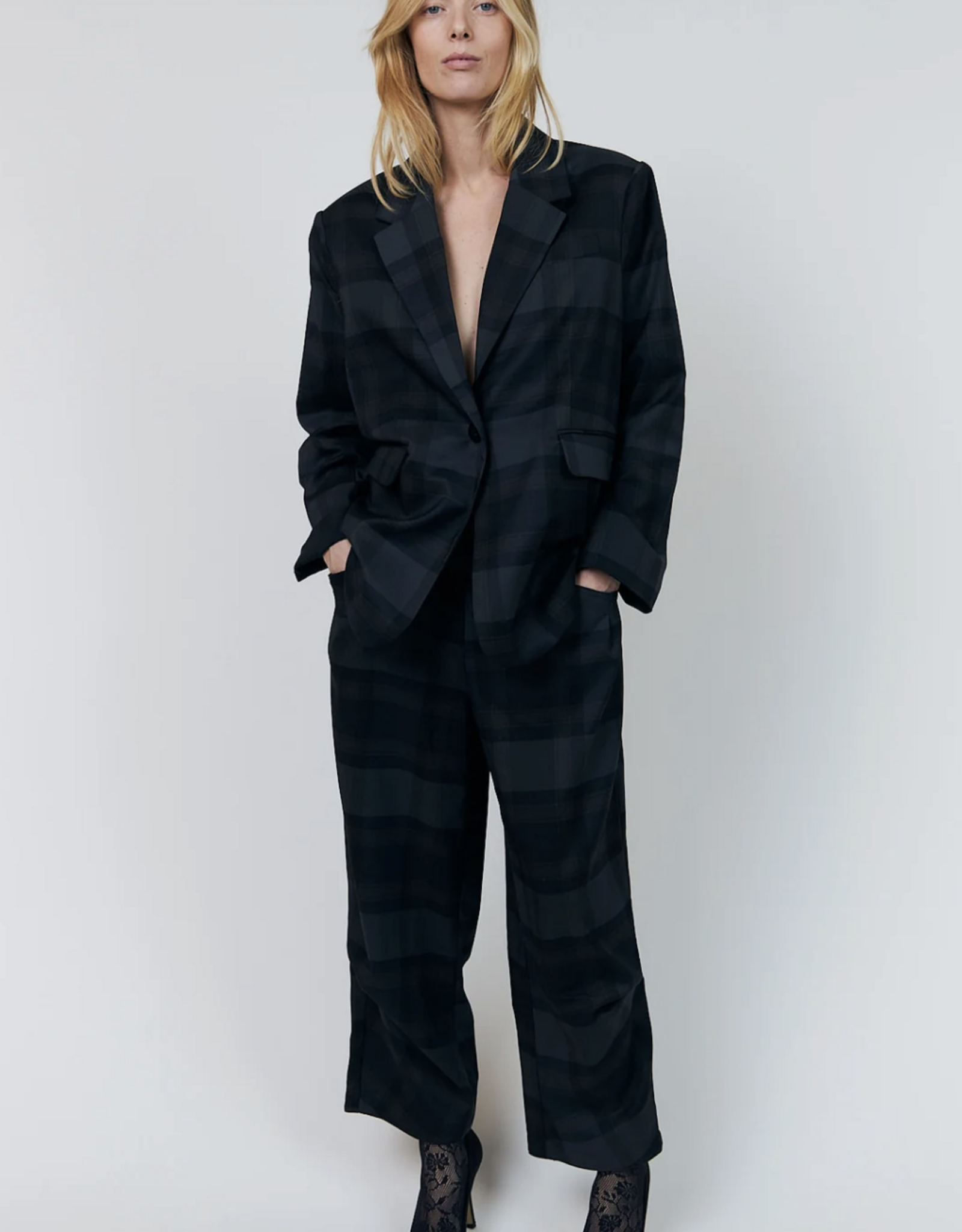 Lollys Laundry Blazer 'Fay' - Dark Grey - Lollys Laundry