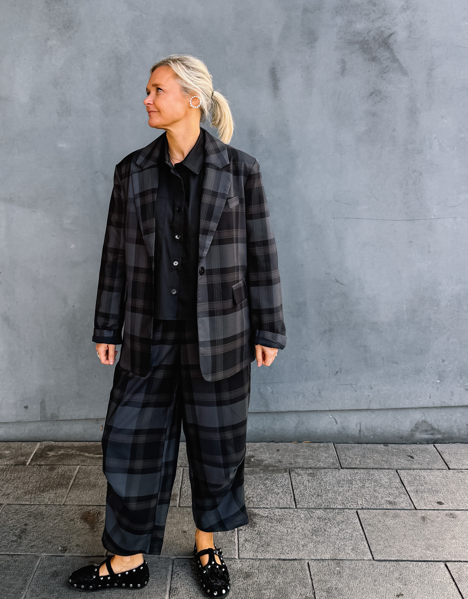 Lollys Laundry Blazer 'Fay' - Dark Grey - Lollys Laundry