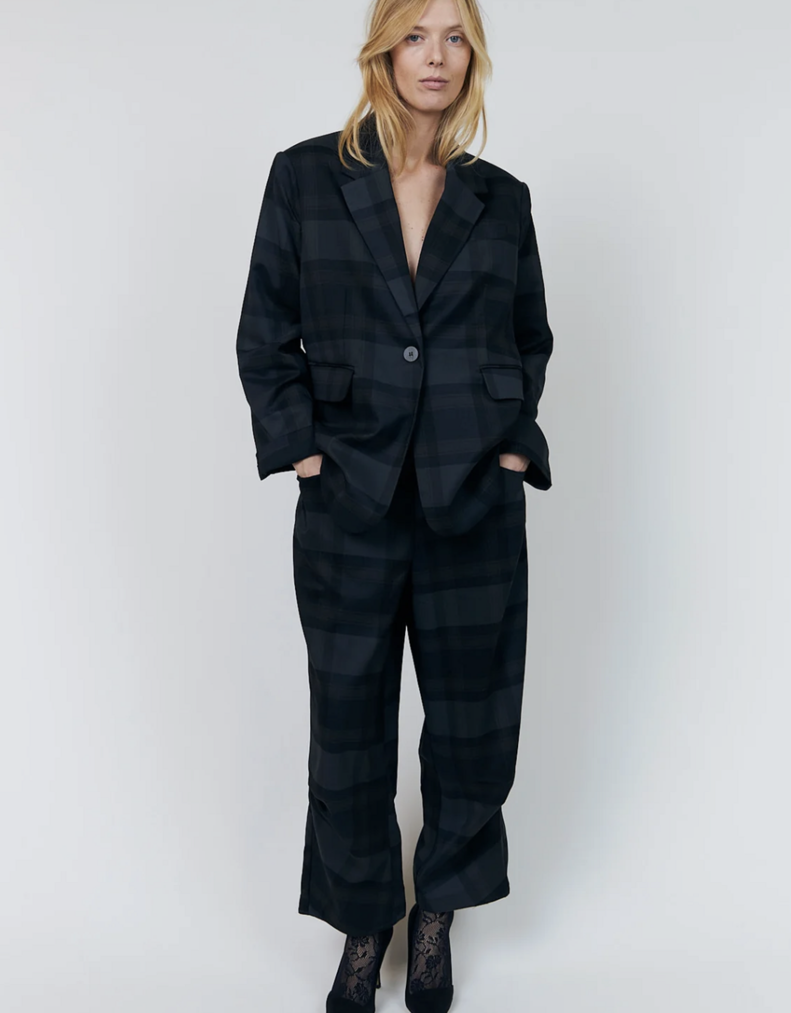 Lollys Laundry Broek 'Kiki' - Dark Grey - Lollys Laundry