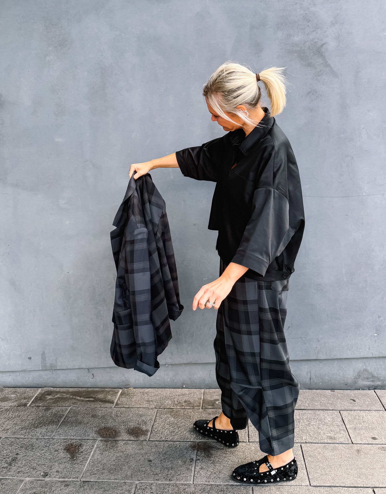 Lollys Laundry Broek 'Kiki' - Dark Grey - Lollys Laundry