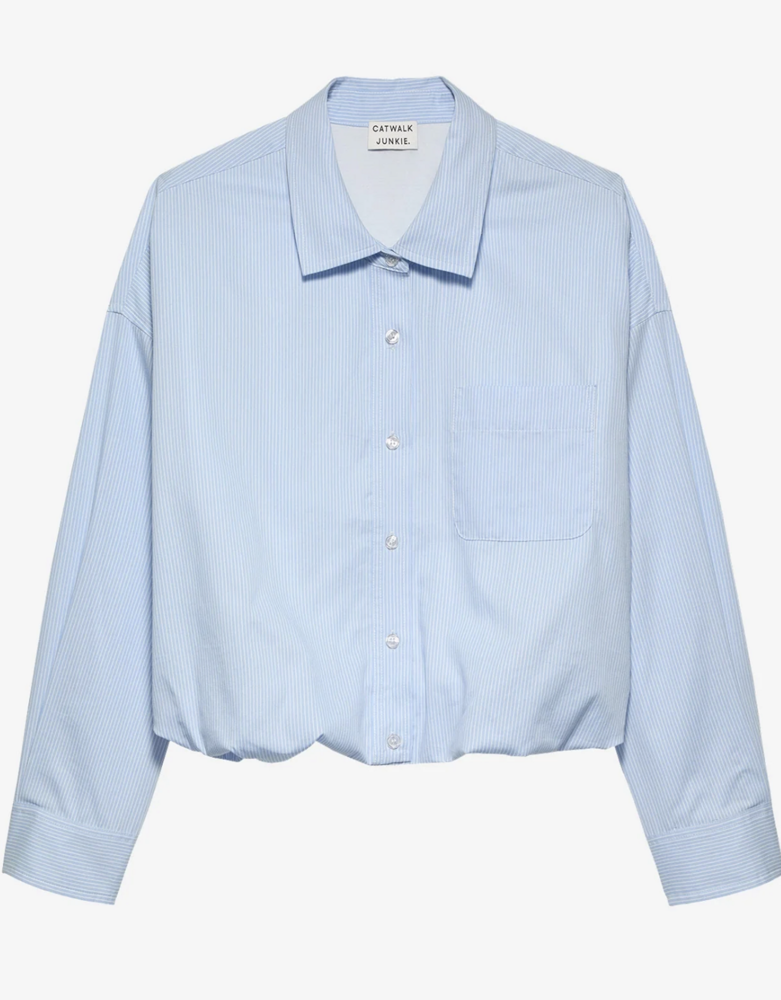 Catwalk Junkie Blouse 'Tuck In' - Chambray Blue - Catwalk Junkie