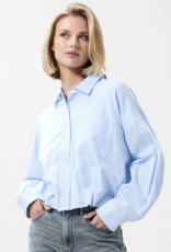 Catwalk Junkie Blouse 'Tuck In' - Chambray Blue - Catwalk Junkie