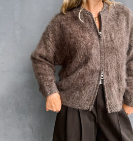 La Petite Laine Cardigan 'Edith' - Choco - One size