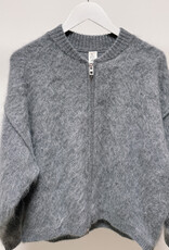 La Petite Laine Cardigan 'Edith' - Carbone - One size
