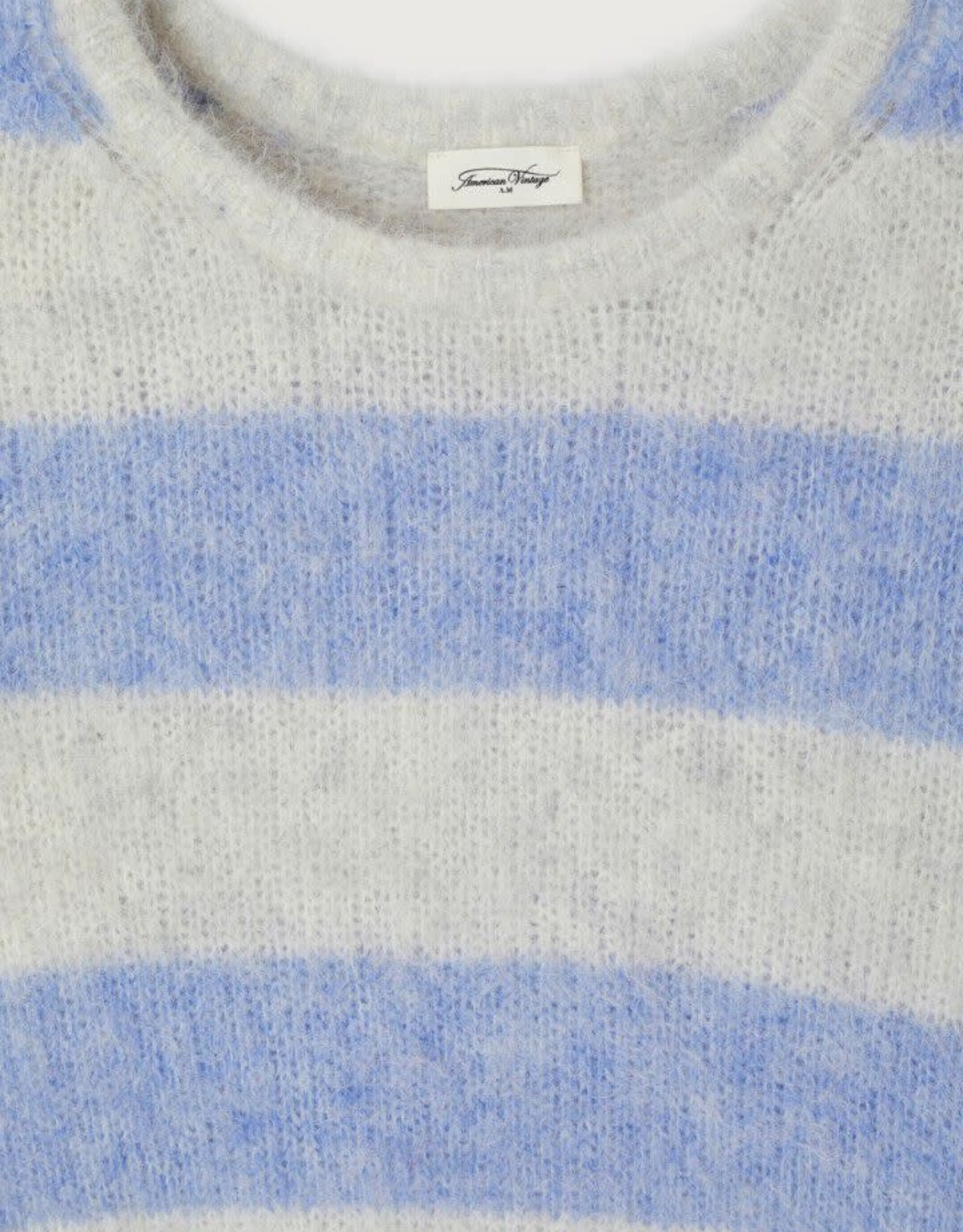 American Vintage Pull 'Niby' - Rayures Givre - Nib18A - American Vintage
